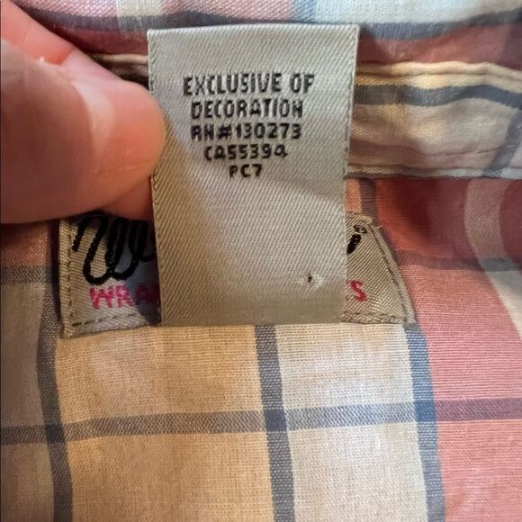 3 for $30! Wrangler short sleeve shirt with  snap buttons - Picture 4 of 8